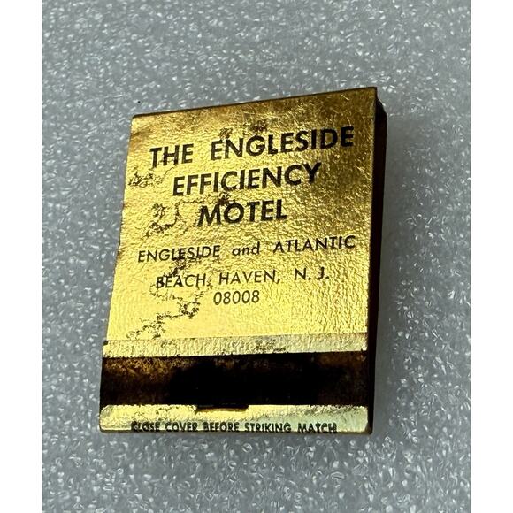 Vintage Matchbook Engleside Efficiency Motel LBI Beach Haven NJ Atlantic Ocean - Picture 1 of 15